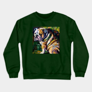 English Bulldog in the style of Cezanne Crewneck Sweatshirt